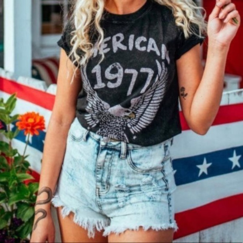 black eagle American 1977 Graphic Tee - Picture 7 of 8